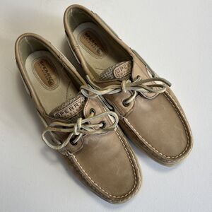 Sperry Top-Sider 2 Eye Tan Brown Leather Boat Shoes Women's 8.5 M Classic Loafer